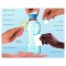 DURAN® YOUTILITY bottle, clear, graduated, GL45, with cyan screw-cap and pouring ring (PP), 1000 ml